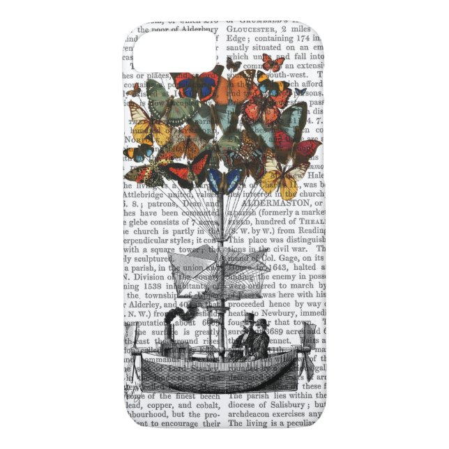 Funda De Case-Mate Para iPhone Aeronave de mariposa (Reverso)