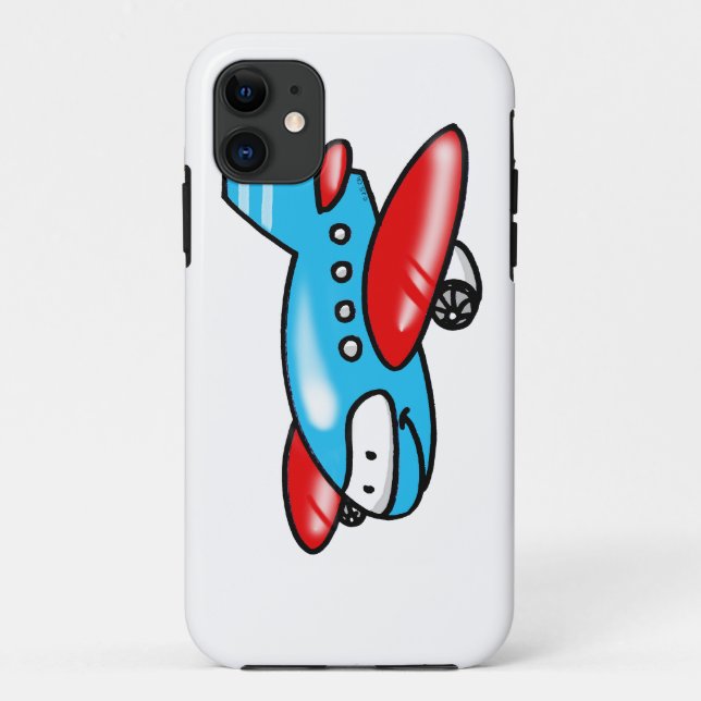 Funda De Case-Mate Para iPhone aeroplano del dibujo animado (Reverso)
