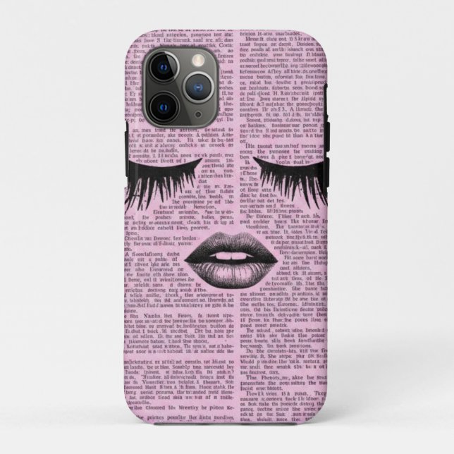 Funda De Case-Mate Para iPhone Aesthetic Pink Face Art Tough iPhone Case (Reverso)