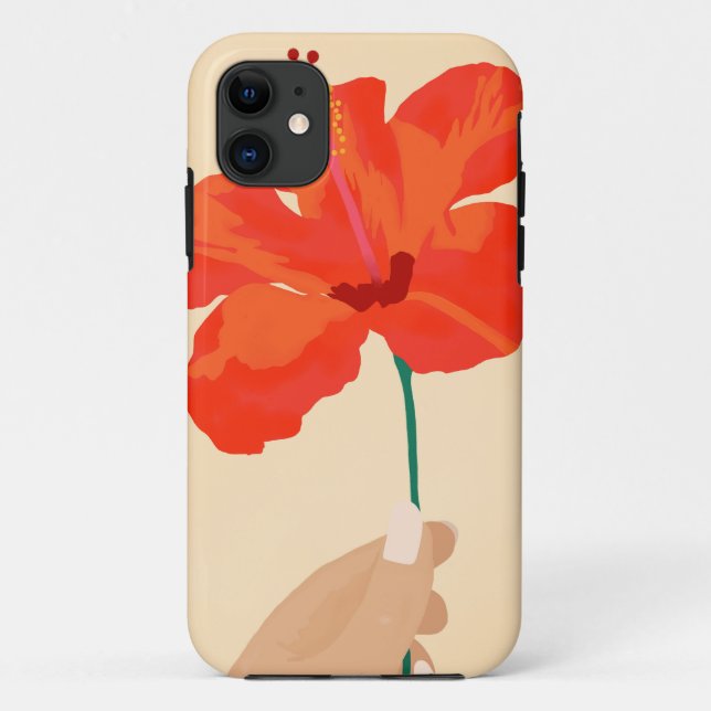 Funda De Case-Mate Para iPhone Afecto a Hibiscus (Reverso)