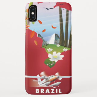 Funda Para iPhone XS Max Afiche de viaje ilustrado por Brasil.