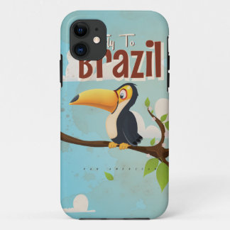 Funda Para iPhone 11 Afiche de viaje turístico de Brasil
