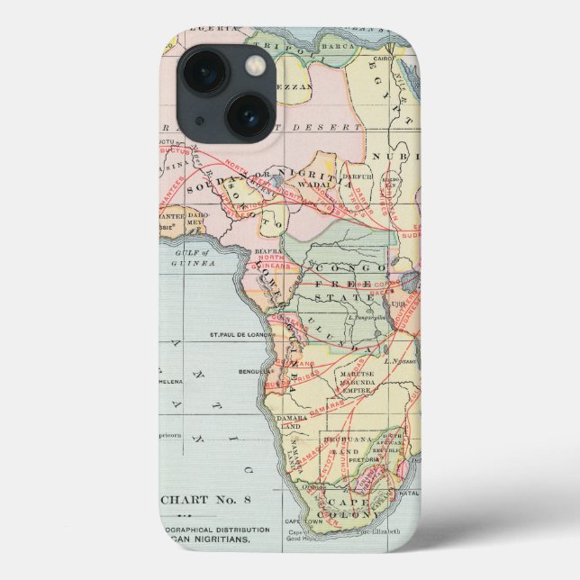 FUNDA DE Case-Mate PARA iPhone ÁFRICA: MAPA, 1894 (Reverso)