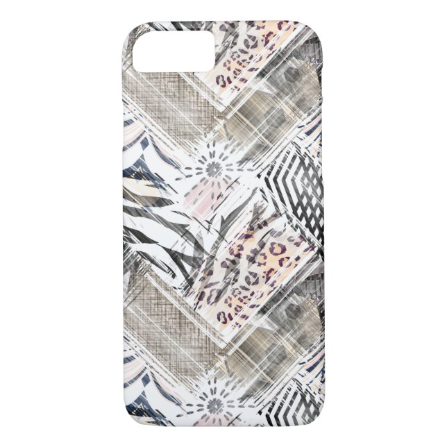 Funda De Case-Mate Para iPhone Africano, combinado, cuero, tigre, jaguar, manchad (Reverso)
