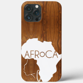Funda Para iPhone 13 Pro Max AFRoCA FEMALE Afro plus Africa Madera Grain look