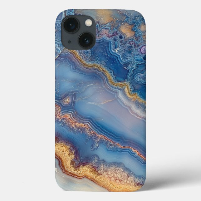 Funda De Case-Mate Para iPhone Agante de encaje azul (Reverso)