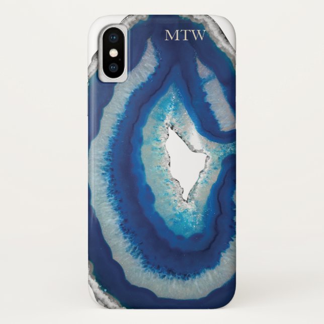 Funda De Case-Mate Para iPhone Agat azul (Reverso)