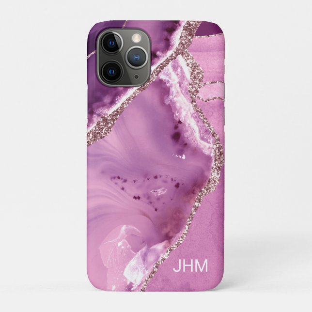 Funda De Case-Mate Para iPhone Ágata Morada Elegante (Reverso)