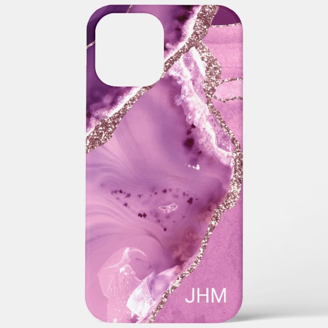 Funda De Case-Mate Para iPhone Ágata Púrpura Elegante (Reverso )