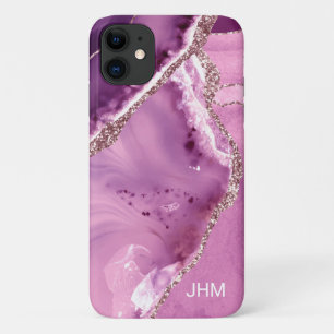 Funda Para iPhone 11 Ágata Púrpura Elegante