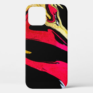 Funda Para iPhone 12 Agate Crystal. Giro dorado, diseño artístico. Es