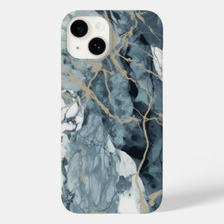 Funda Para iPhone 14 De Case-Mate Agate Marble Inspiró textura de lujo azul