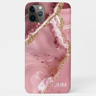 Funda Para iPhone 11 Pro Max Agato de oro Rosa moderno