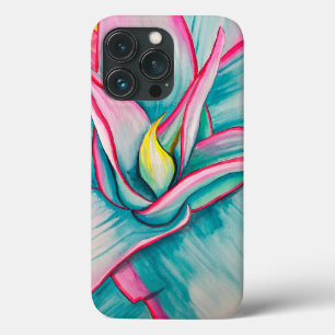 Funda Para iPhone 13 Pro Ágave arte de acuarela suculenta