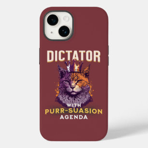 Funda Para iPhone 14 De Case-Mate Agenda de Purrsuasion Diseño de Gato Divertido 