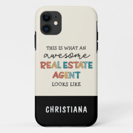 Funda Para iPhone 11 Agente inmobiliario personalizado Gracioso Realtor