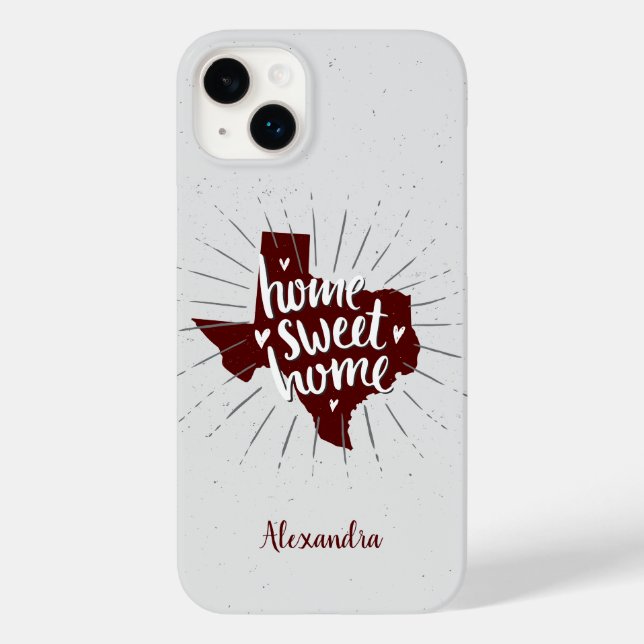 Funda De Case-Mate Para iPhone Aggies Maroon Home Sweet Home - Texas (Reverso )