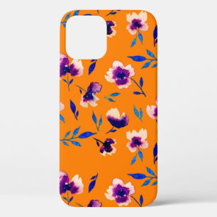 Funda Para iPhone 12 Agradable cachorro de peonía flores violeta de ama
