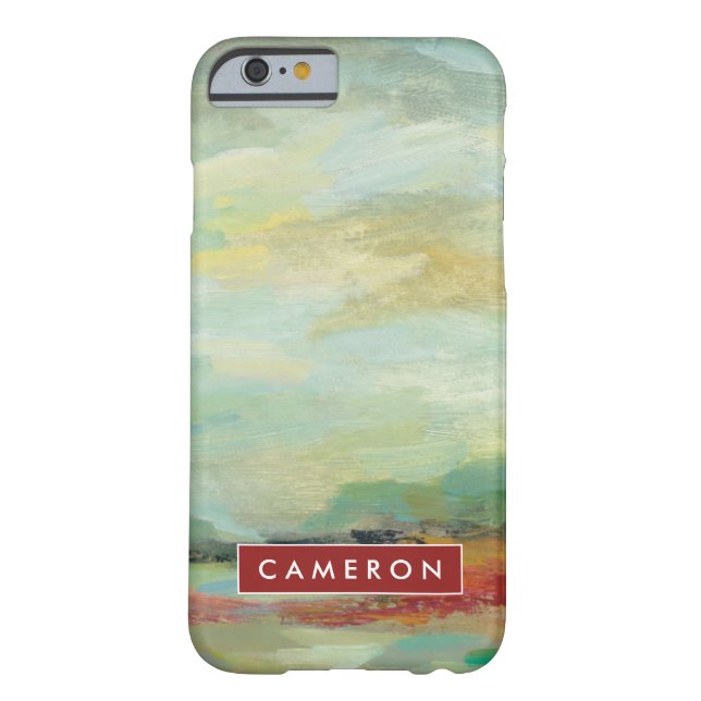 Funda De Case-Mate Para iPhone Agrega tu nombre | Impresión abstracta de campo de (Reverso)