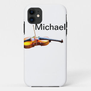 Funda Para iPhone 11 Agrega tu nombre texto marrón amante de la música