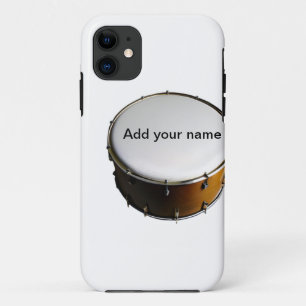Funda Para iPhone 11 Agrega tu nombre texto marrón negro redobles de ta
