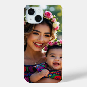 Funda Para iPhone 15 Agregar Hermosa Foto De Bebé Personalizar