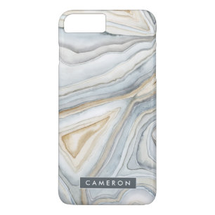 Funda Para iPhone 8 Plus/7 Plus Agregar su nombre  Diseño abstracto de mármol gr