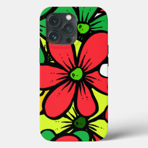 Funda Para iPhone 13 Pro Agrupación brillante de flores de verano en bonito