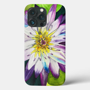 Funda Para iPhone 13 Pro Agua acuática lirios arte fino