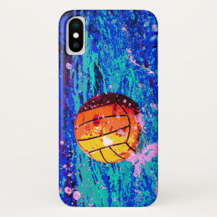 Funda Para iPhone X Agua azul artificial de bola de polo de agua