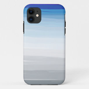 Funda Para iPhone 11 Agua azul, blanca y gris