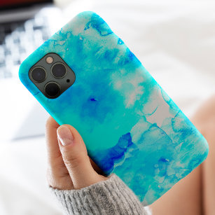 Funda Para iPhone 14 Pro Max De Case-Mate Agua azul moderna de verano pintada con mano de ma