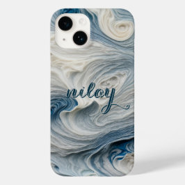 Funda Para iPhone 14 De Case-Mate Agua azul monogramada