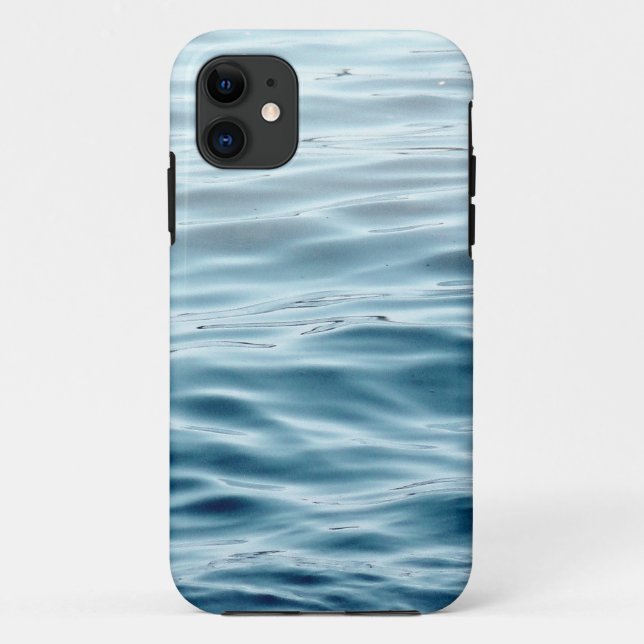 Funda De Case-Mate Para iPhone Agua azul ondulada (Reverso)