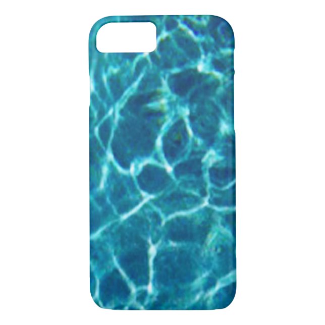 Funda De Case-Mate Para iPhone Agua azul transparente (Reverso)