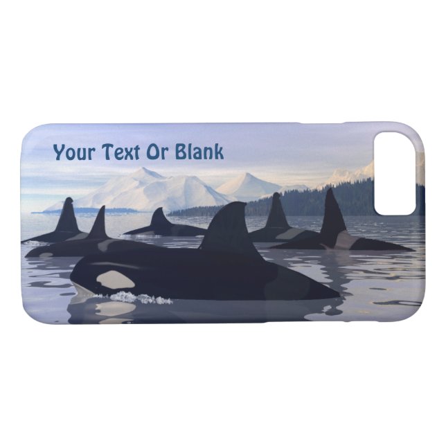 Funda De Case-Mate Para iPhone Agua brillante Orca (Reverso (horizontal))