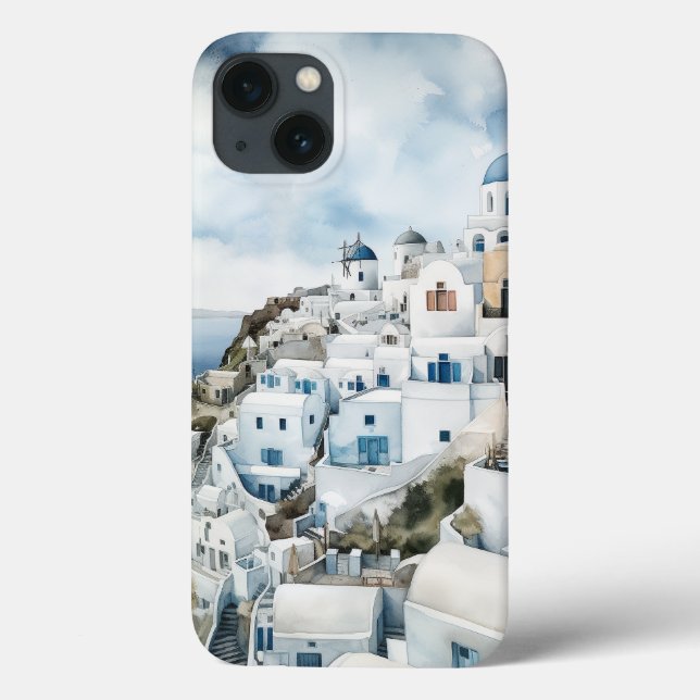 Funda De Case-Mate Para iPhone Agua de Santorini Grecia (Reverso)