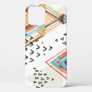 Funda Para iPhone 12 Agua Geométrica Sin Marea: Estilo Tribal.