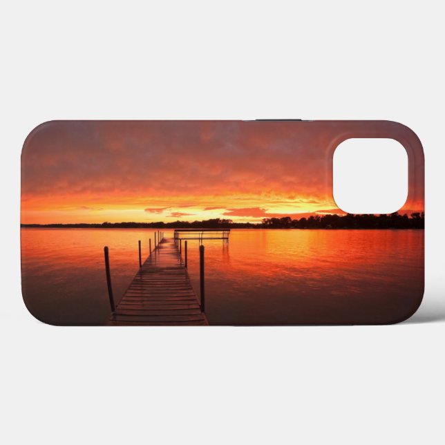 Funda De Case-Mate Para iPhone Agua | Lago Minnetonka, Minnesota (Reverso (Horizontal))