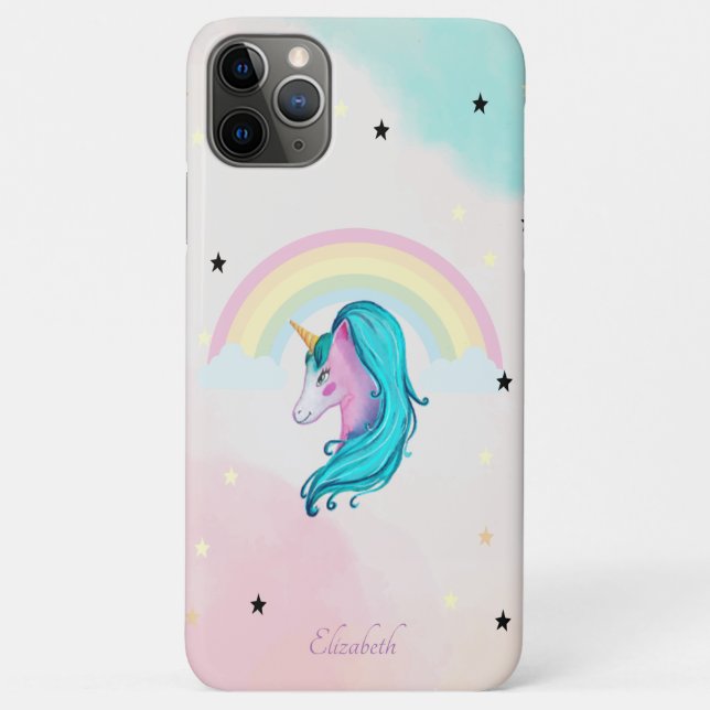 Funda De Case-Mate Para iPhone Agua mágica unicornio, arcoiris, estrellas (Reverso)
