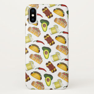 Funda Para iPhone X Aguacate de comida mexicana Taco Margarita Enchila