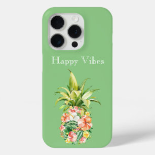 Funda Para iPhone 15 Pro Aguacate Mint Green Tropical Pineapple
