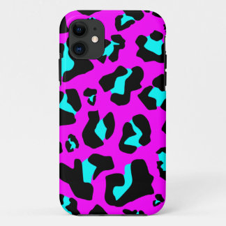 Funda Para iPhone 11 Aguamarina fresca/estampado leopardo rosado - caso