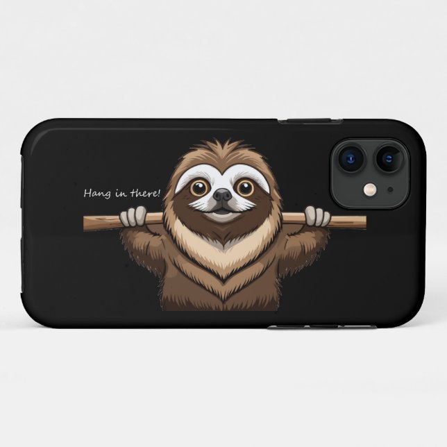 Funda De Case-Mate Para iPhone "Aguanta": Palabras Motivadoras de Sloth (Reverso (horizontal))