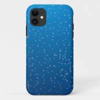 Aguas azules profundas y burbujas de TI