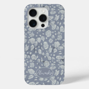Funda Para iPhone 15 Pro Aguas florales azules y blandas