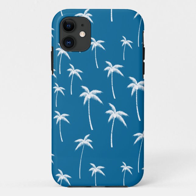 Funda De Case-Mate Para iPhone Aguas profundas y palmeras blancas (Reverso)