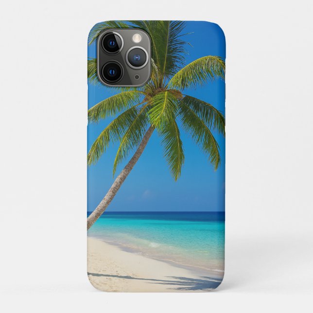 Funda De Case-Mate Para iPhone Aguas turquesas de la playa tropical arena blanca (Reverso)