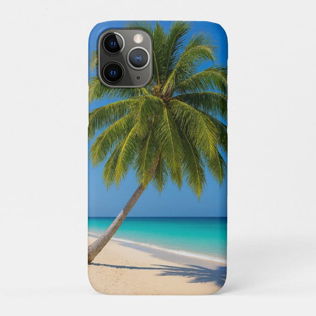 Funda De Case-Mate Para iPhone Aguas turquesas de la playa tropical arena blanca (Reverso)