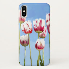 Funda Para iPhone X Aguazo rosado con clase elegante floral